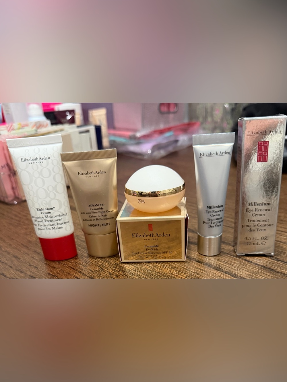 Elizabeth Arden Bundle- Ceramide EyeWish Eye Cream, Eight Hour Crean & others